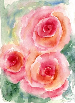 roses watercolour