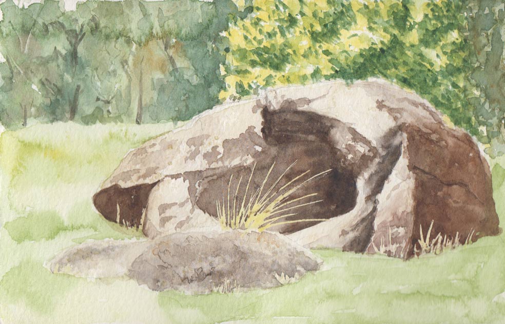 Stone Boulder (Watercolour)