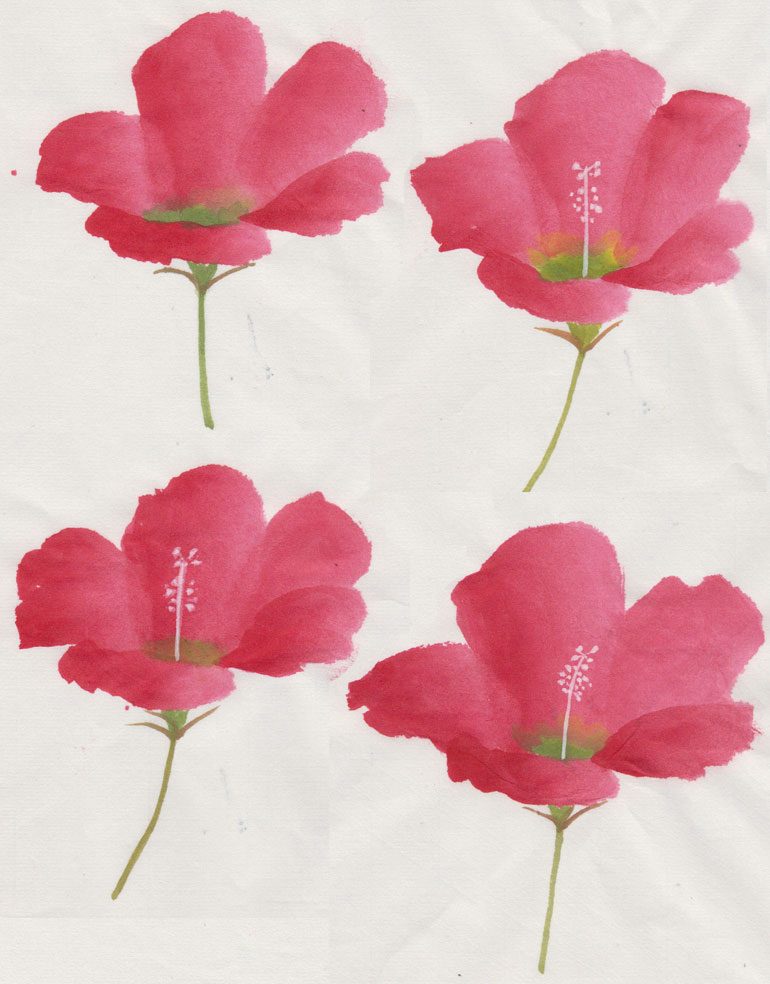 Pink Hibiscus (Chinese Spontaneous Style)
