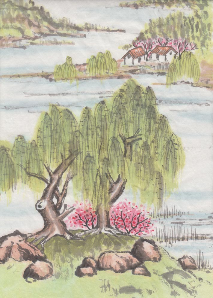 Spring Landscape (Chinese Spontaneous Style)